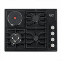 XMY 4-Zone Dual-Fuel Built-In Hob with 3 Gas Burners & 1 Electric Plate