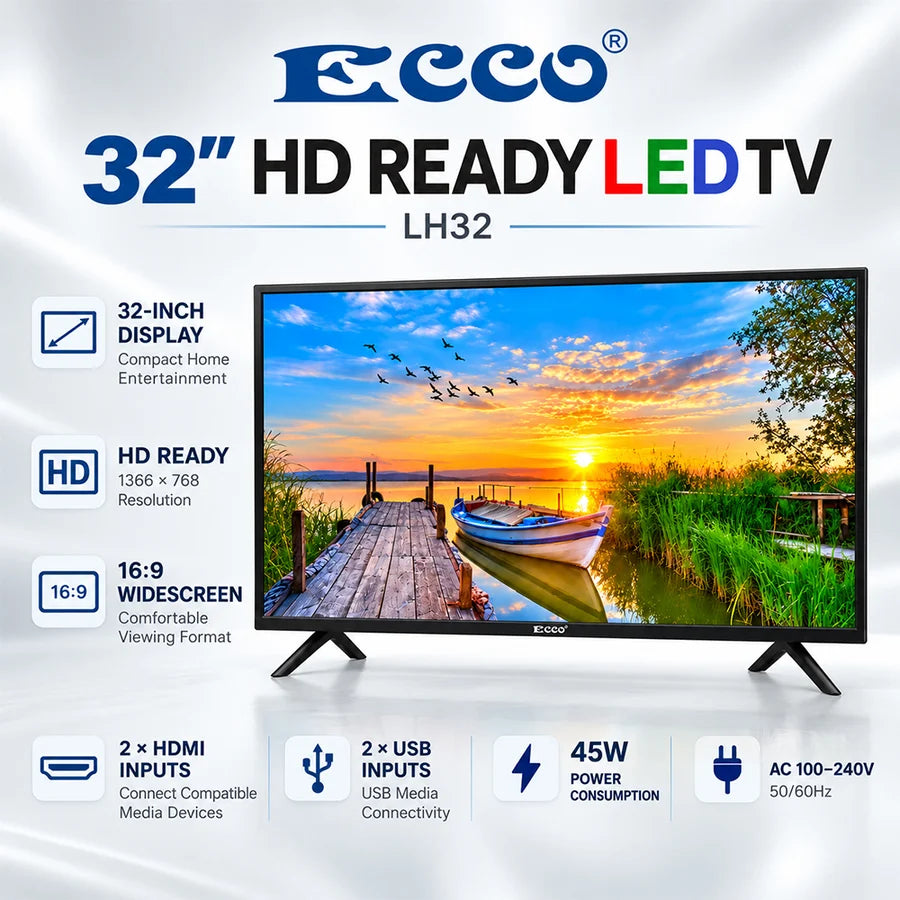 ECCO 32-Inch HD LED TV LH32