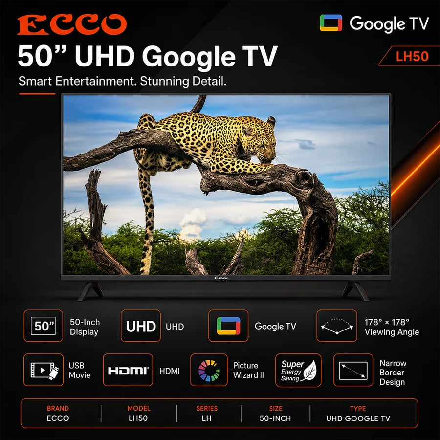 ECCO 50-Inch 4K UHD Google TV LH50