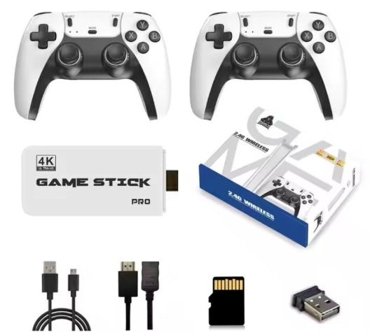 Wireless TV Game Stick Console With 2 Controllers 20000+ Games Plug Play