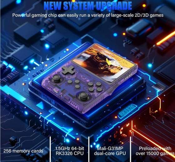 R36S Handheld Game Console with 15,000+ Classic Games + 64GB TF Card