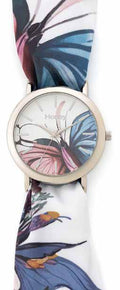 Rhodium plated analogue watch