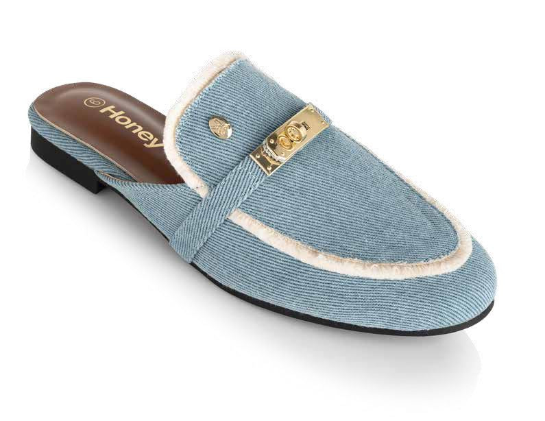 Denim slip on loafer