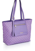 Iris purple tote handbag
