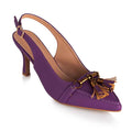 Purple sling back shoe