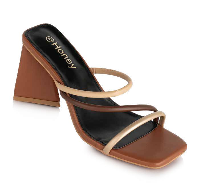 Triangular heel sandal