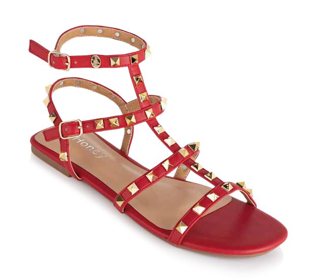Red gladiator sandal